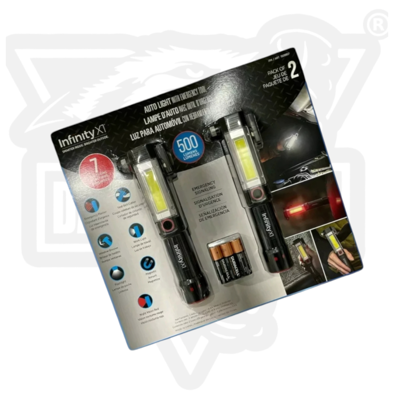LINTERNA PARA EMERGENCIAS INFINITY X1 "2 PIEZAS"
